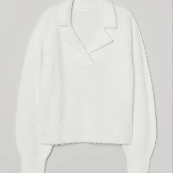 H&M Collared Fuzzy Sweater - Picture 1 of 6